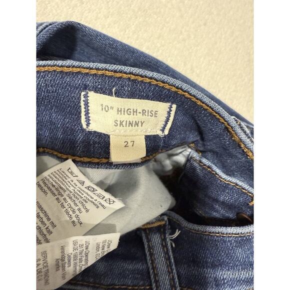 Madewell 10” High Rise Curvy Skinny Jeans Size 27 Medium Wash Stretch Denim - Picture 5 of 9